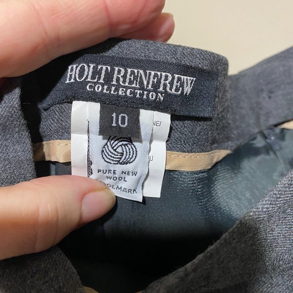 WOOL Holt Renfrew Collection Pencil Skirt, Gray - Picture 2 of 5